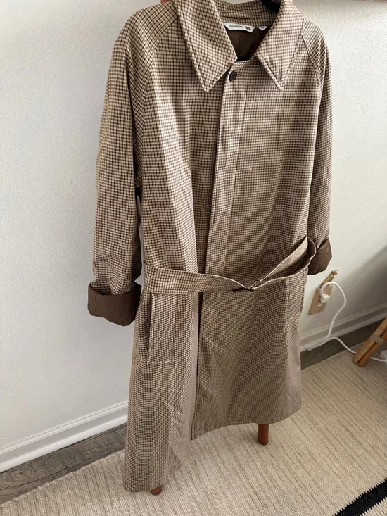 NWOT JW Anderson x Uniqlo plaid trench coat - Picture 7 of 12